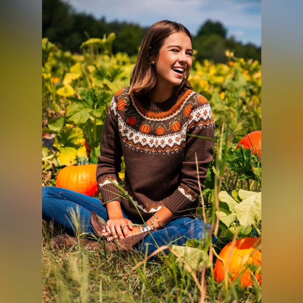 Kiel James Patrick Cozy Cabin Pumpkin Sweater